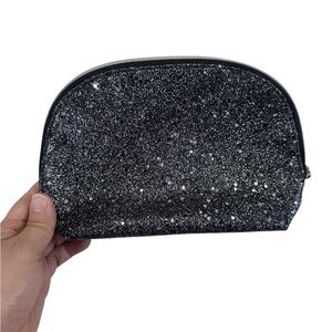 Lancome .Black Glitter Cosmetic Bag